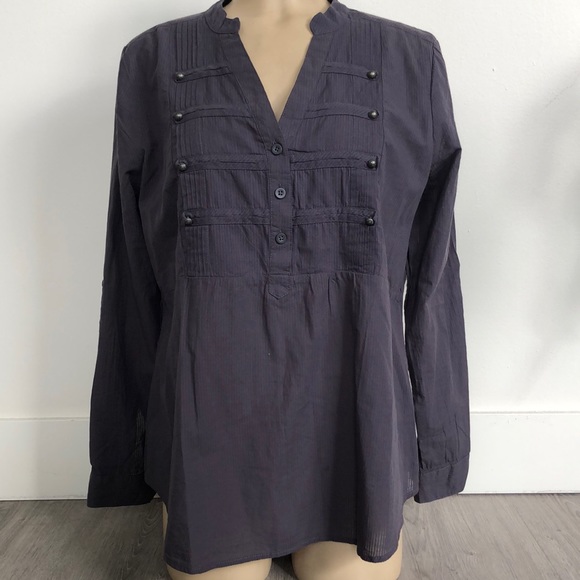 Torrid Military style poplin blouse - Picture 2 of 10